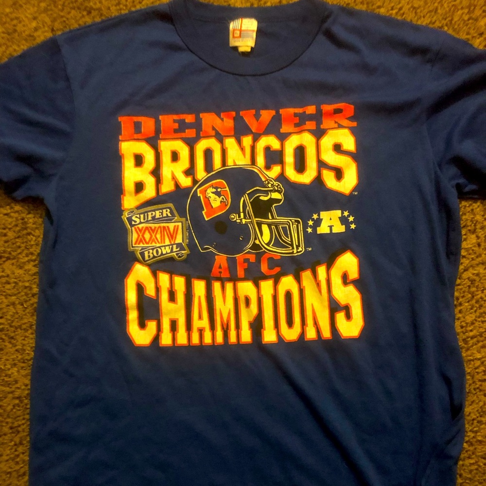 1989 Denver Broncos afc championship shirt